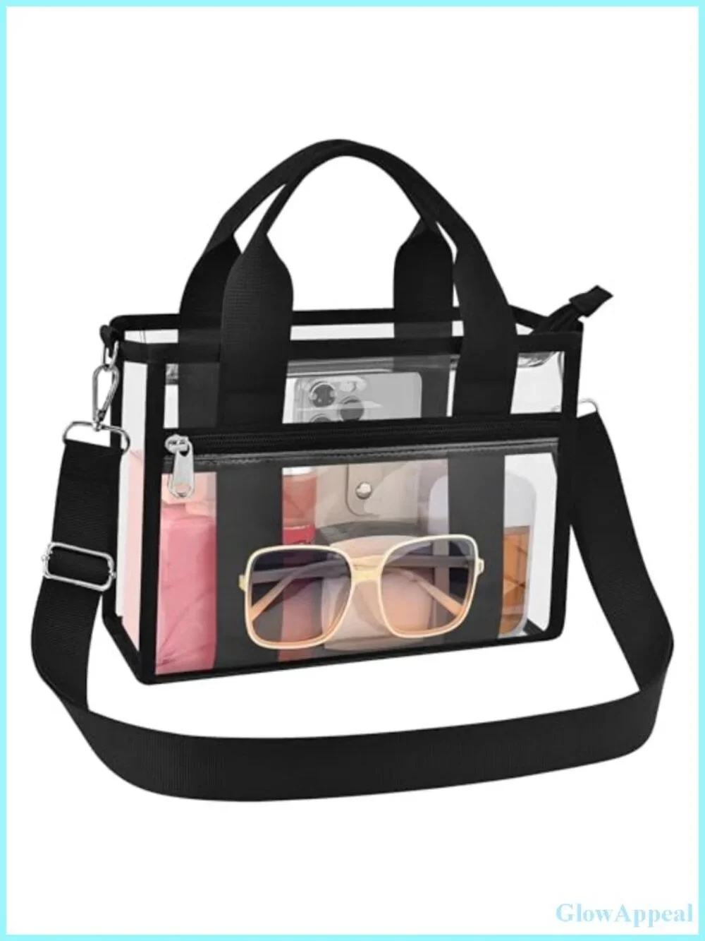 Clear Stadium Tote Bag Waterproof PVC Crossbody for Concerts